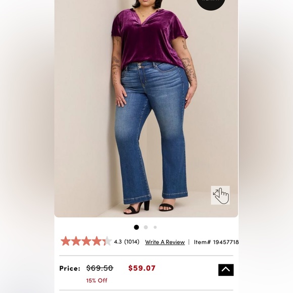 Torrid vintage flare jeans 16 - Picture 1 of 3